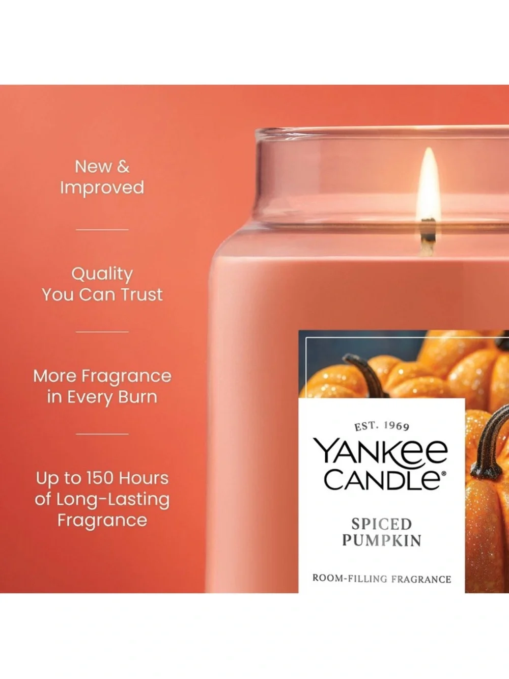 Yankee Candle Spiced Pumpkin Original Large 22oz Jar Candle